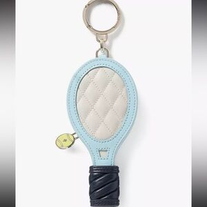 Kate Spade Grand Slam Small 3D Tennis Racquet Coin Purse Keychain (NWT)